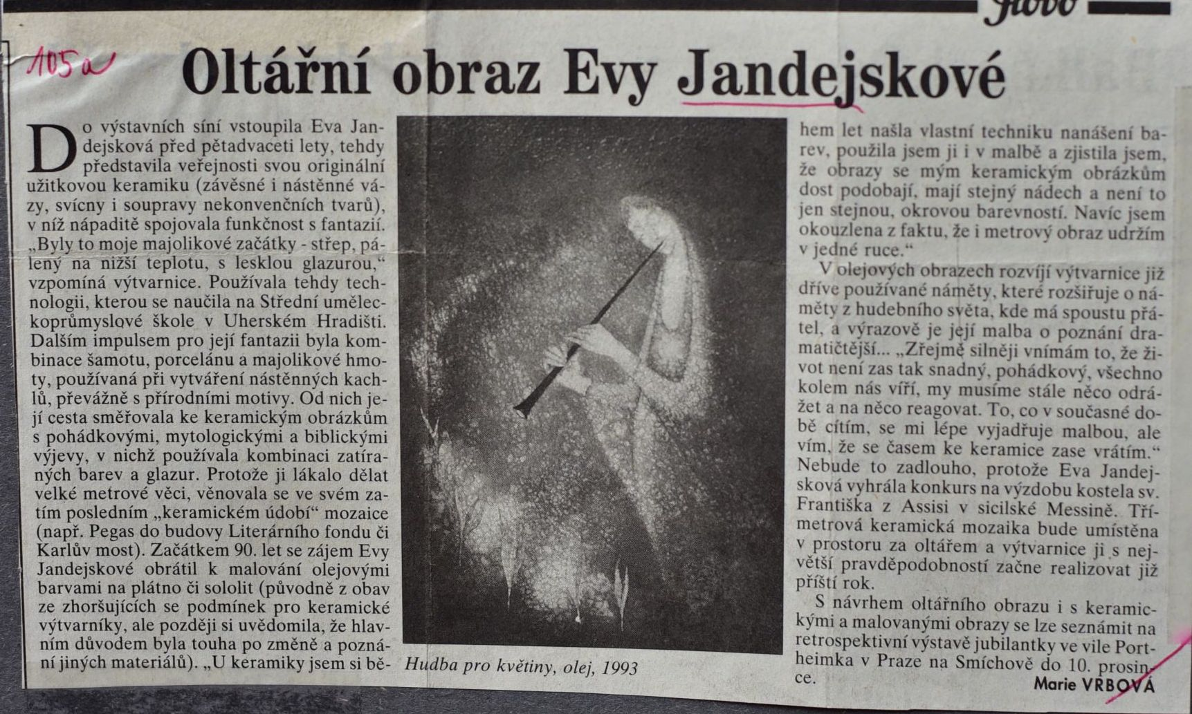 Oltářní obraz Evy Jandejskové - obrázek 201